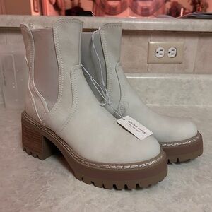 Altar’d State White Chunky Heel Boots